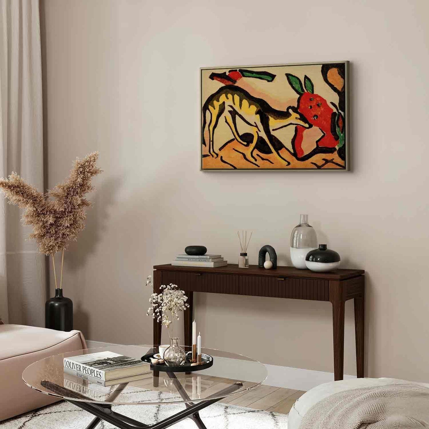 Leinwandbild - Fabeltier (Franz Marc) Artgeist