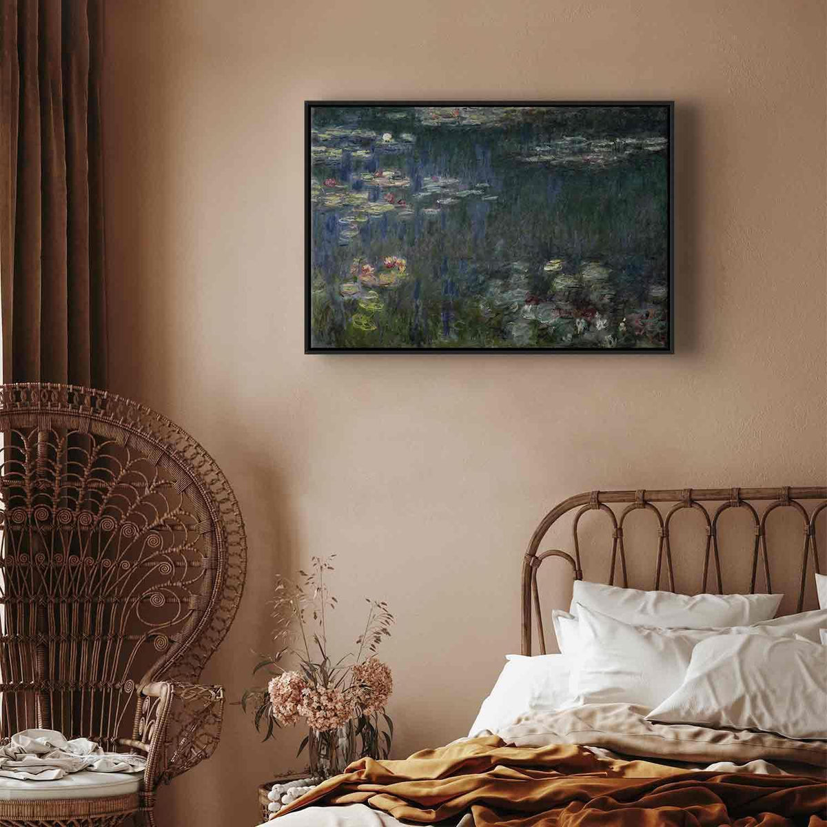 Leinwandbild - Claude Monet – Waterlilies: Green Reflections