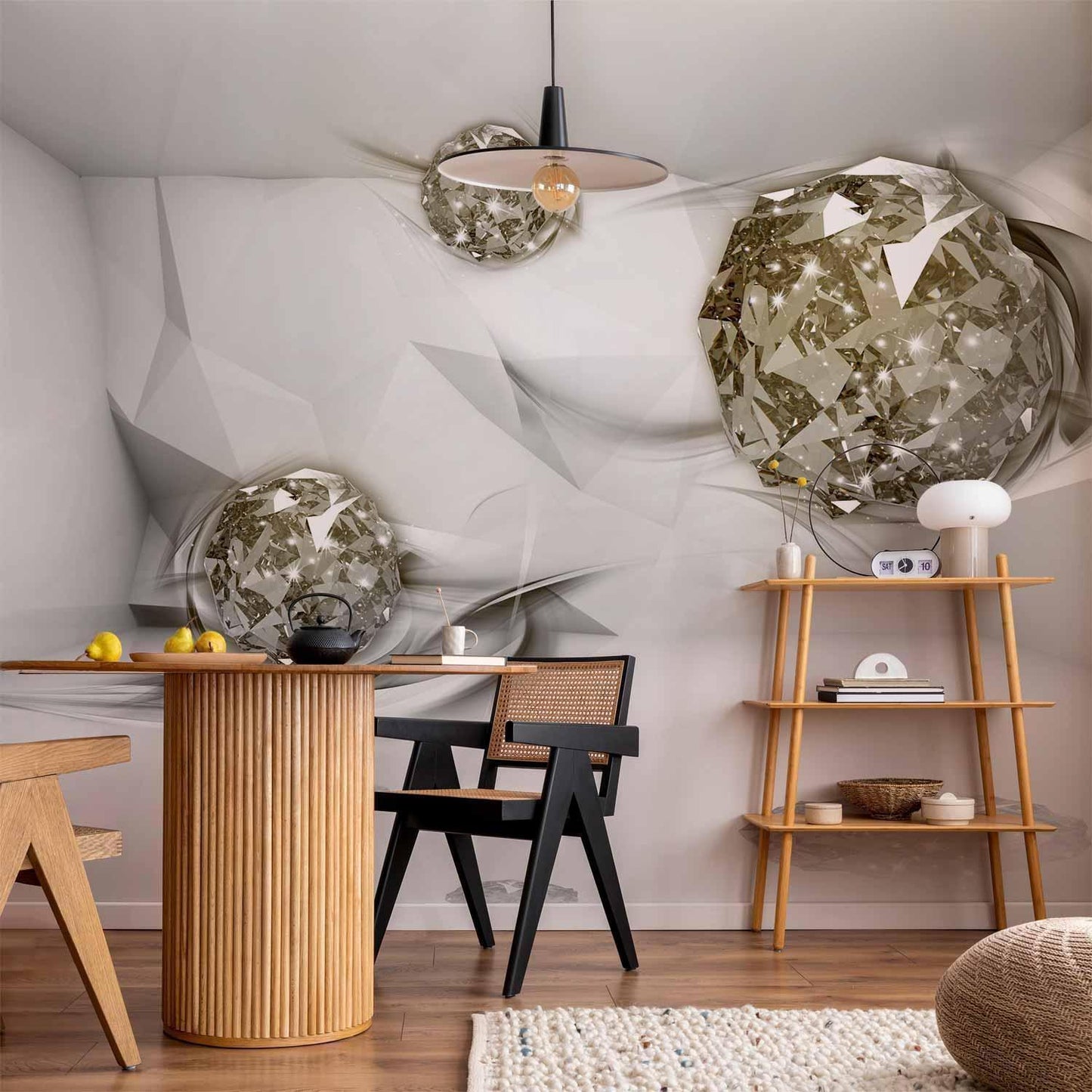 Fototapete Diamant-Muster – Abstrakte Eleganz in 3D-Optik