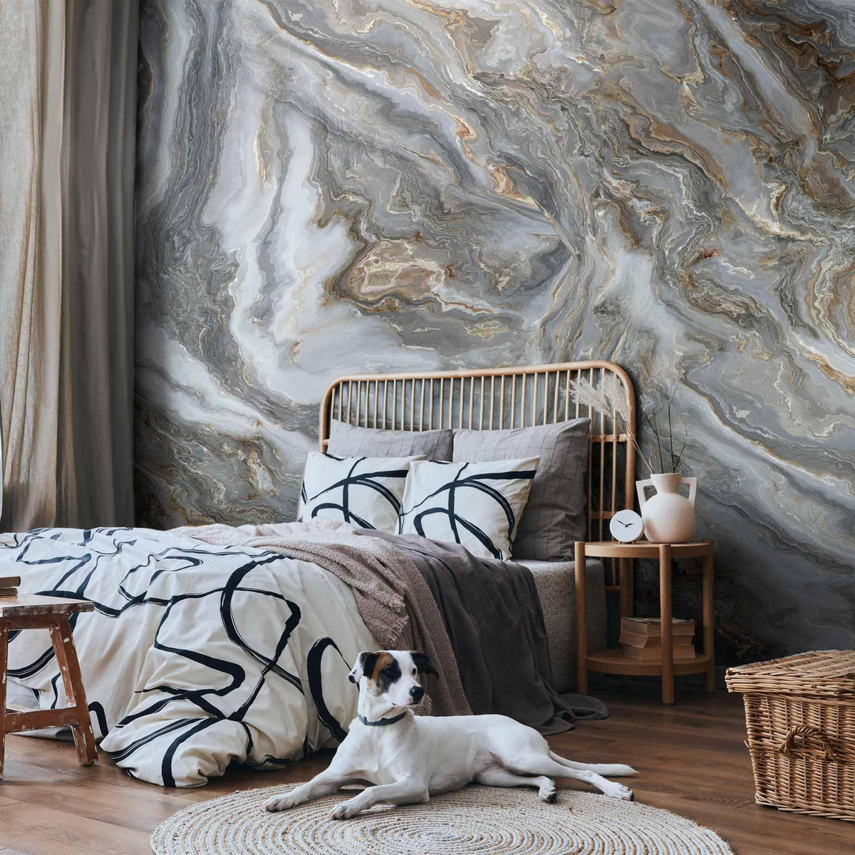 Fototapete - Stone Abstractions - Marble Textures in Neautral Tones