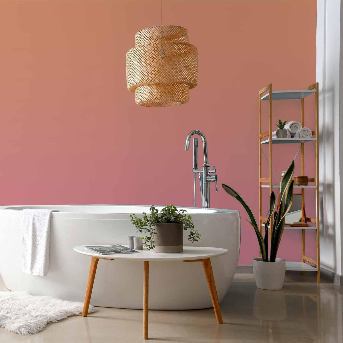 Fototapete - Warm Sunset - Gradient Background from Orange to Pink