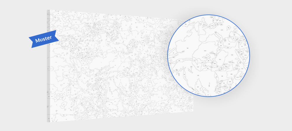 Wandbild zum Ausmalen Löwenkönig – Majestätisches Tierporträt