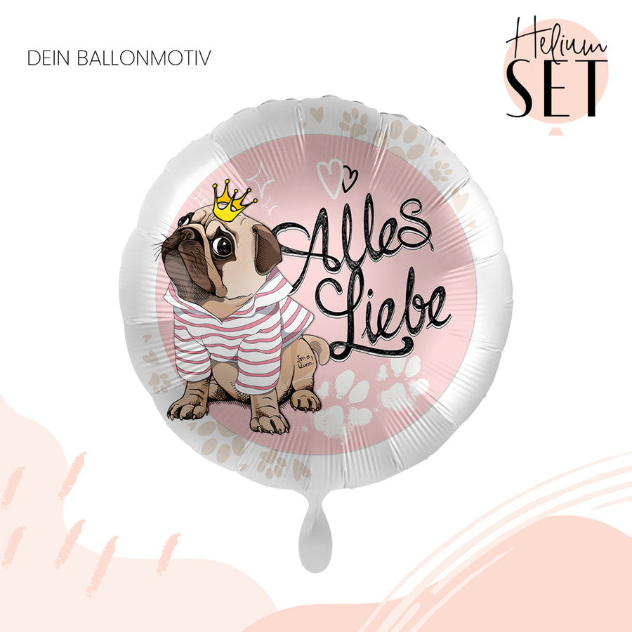 Helium Set - Mops Alles Liebe