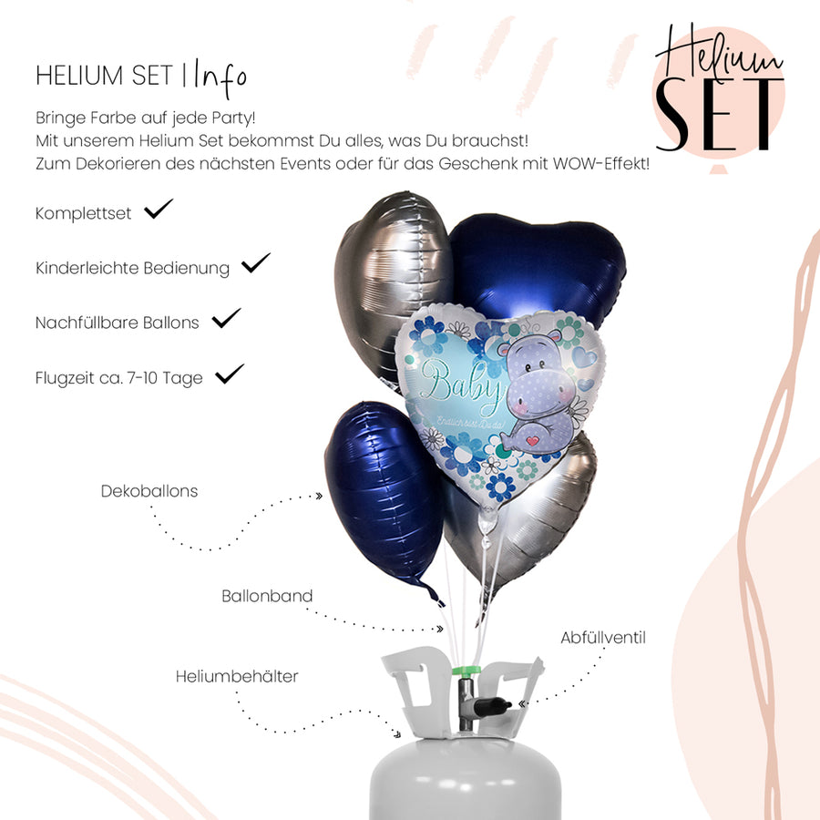 Helium Set - Baby Nilpferd Junge