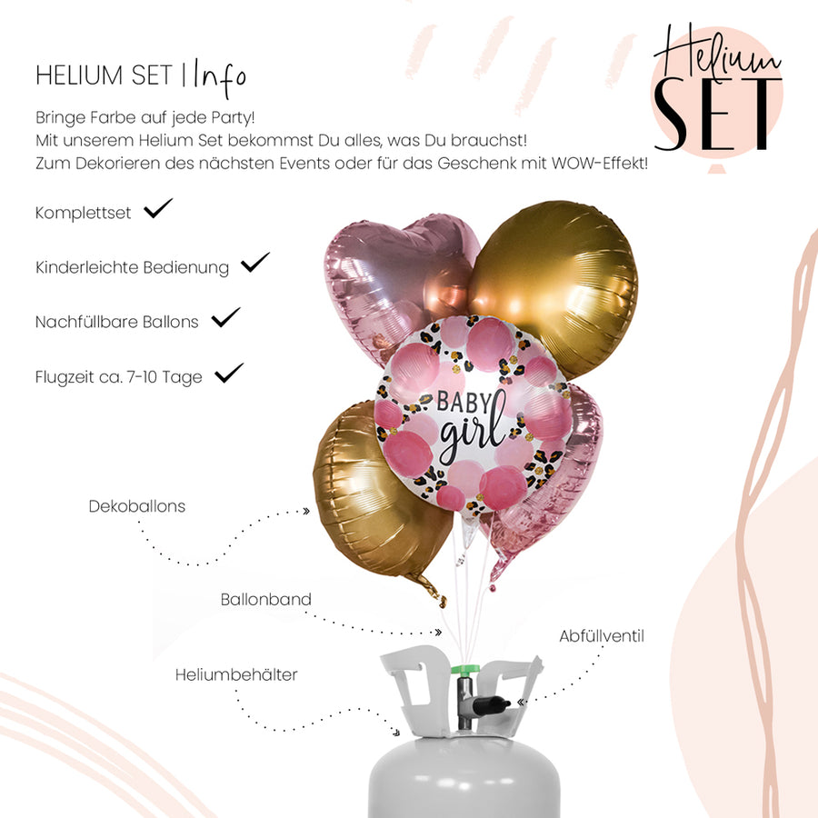 Helium Set - Baby Girl Leopard