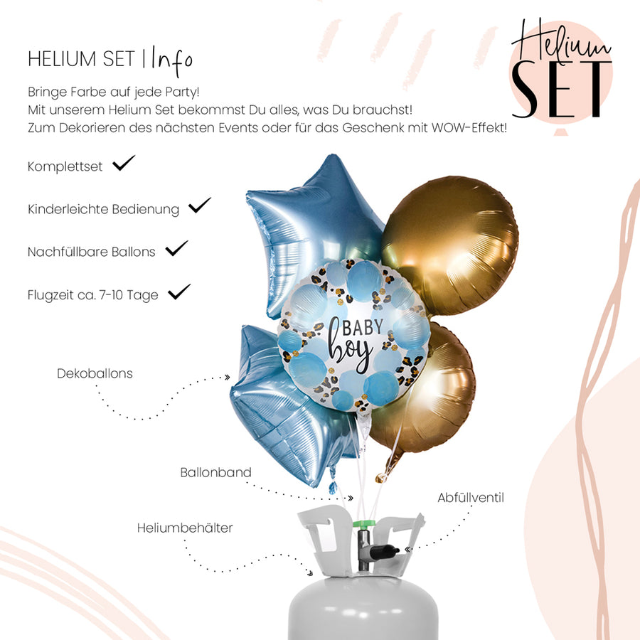 Helium Set - Baby Boy Leopard