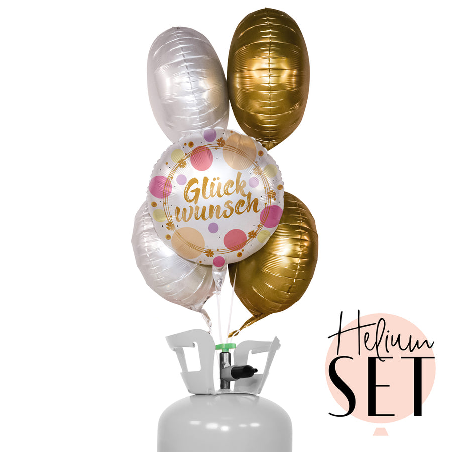 Helium Set - Shiny Dots Glückwunsch