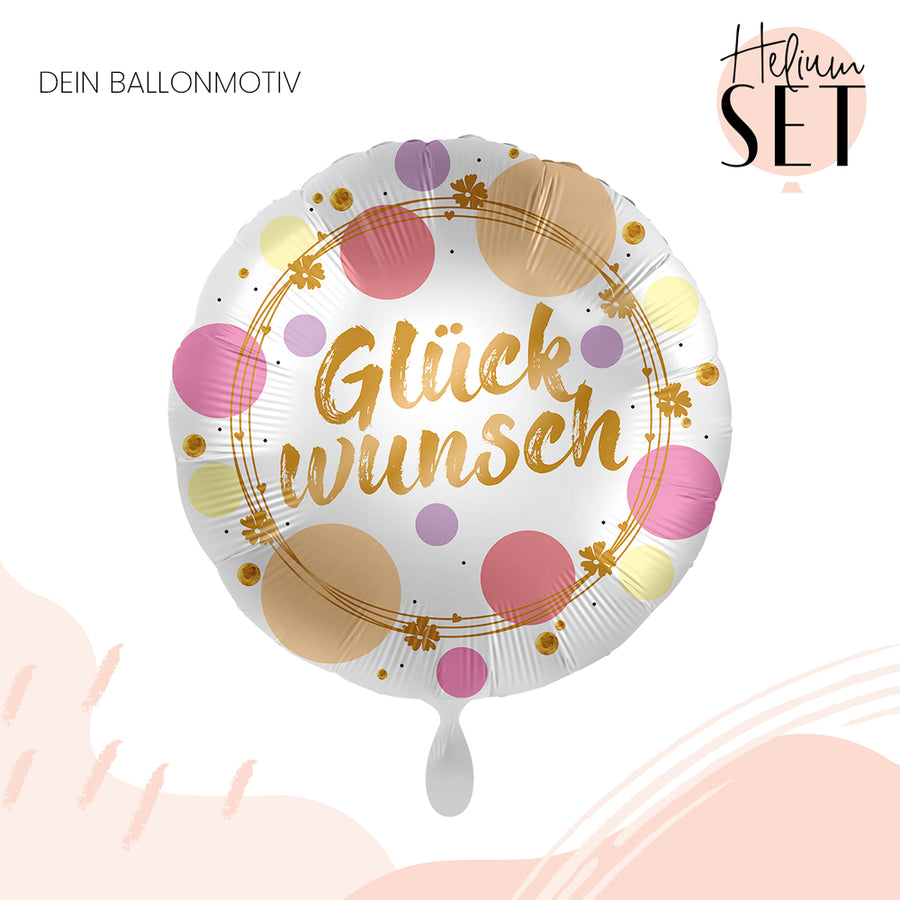 Helium Set - Shiny Dots Glückwunsch