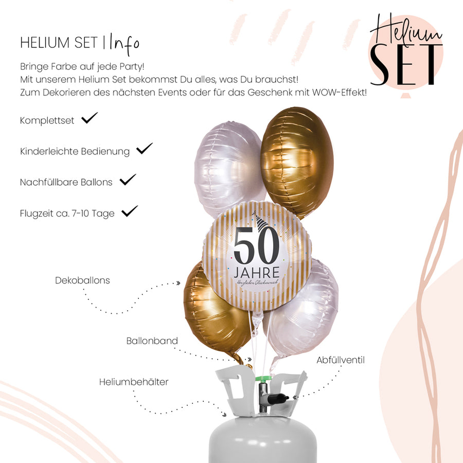 Helium Set - 50 Jahre Golden Stripes