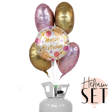 Helium Set - Shiny Dots Birthday