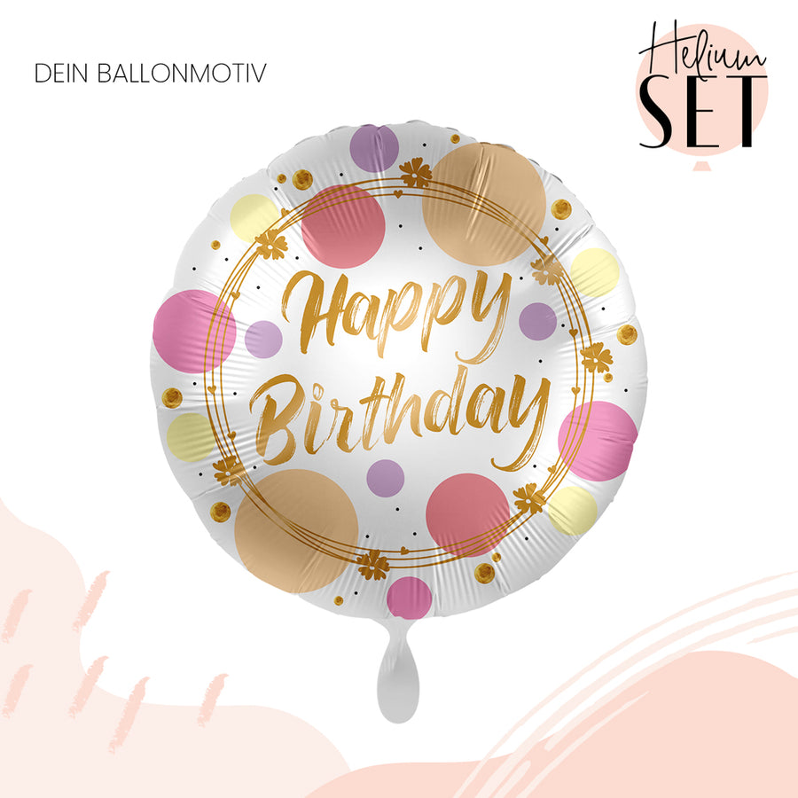 Helium Set - Shiny Dots Birthday