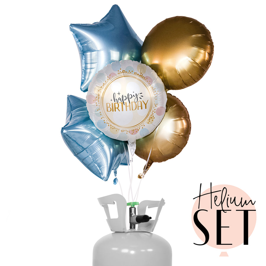 Helium Set - Birthday Rainbow Dots