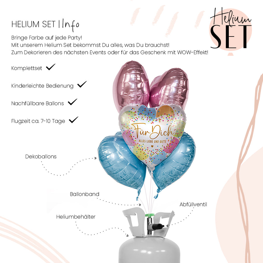 Helium Set - Für Dich Konfetti