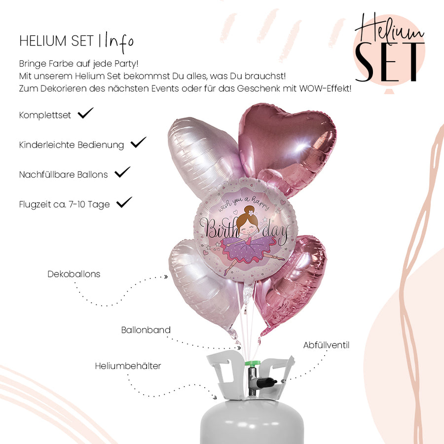 Helium Set - Dancing Ballerina Birthday