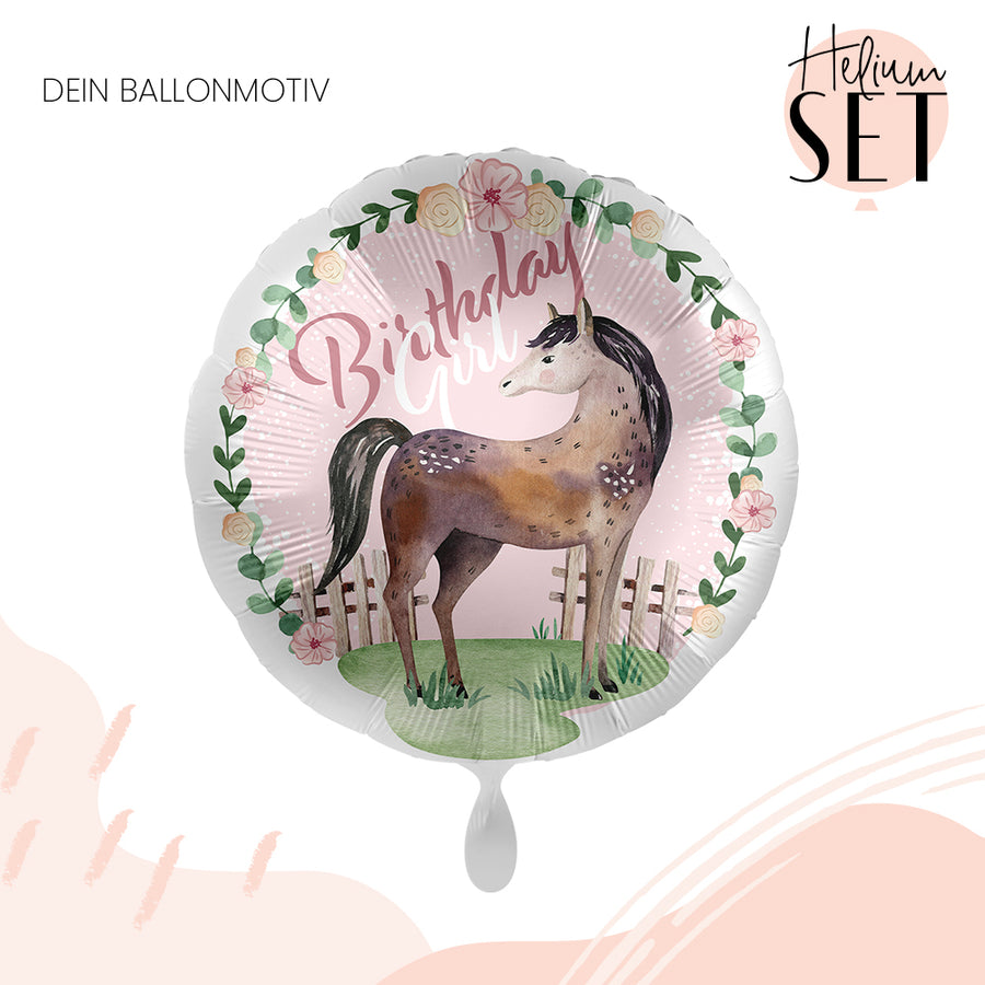 Helium Set - Charming Horse Birthday