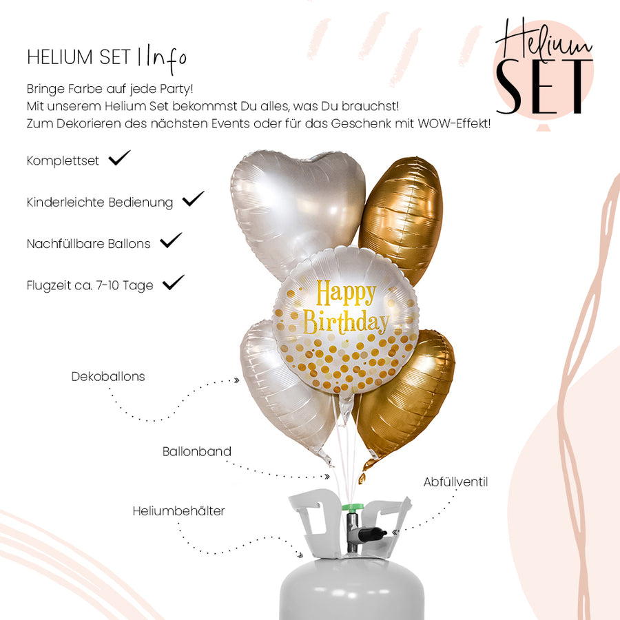 Helium Set - Golden Birthday Party