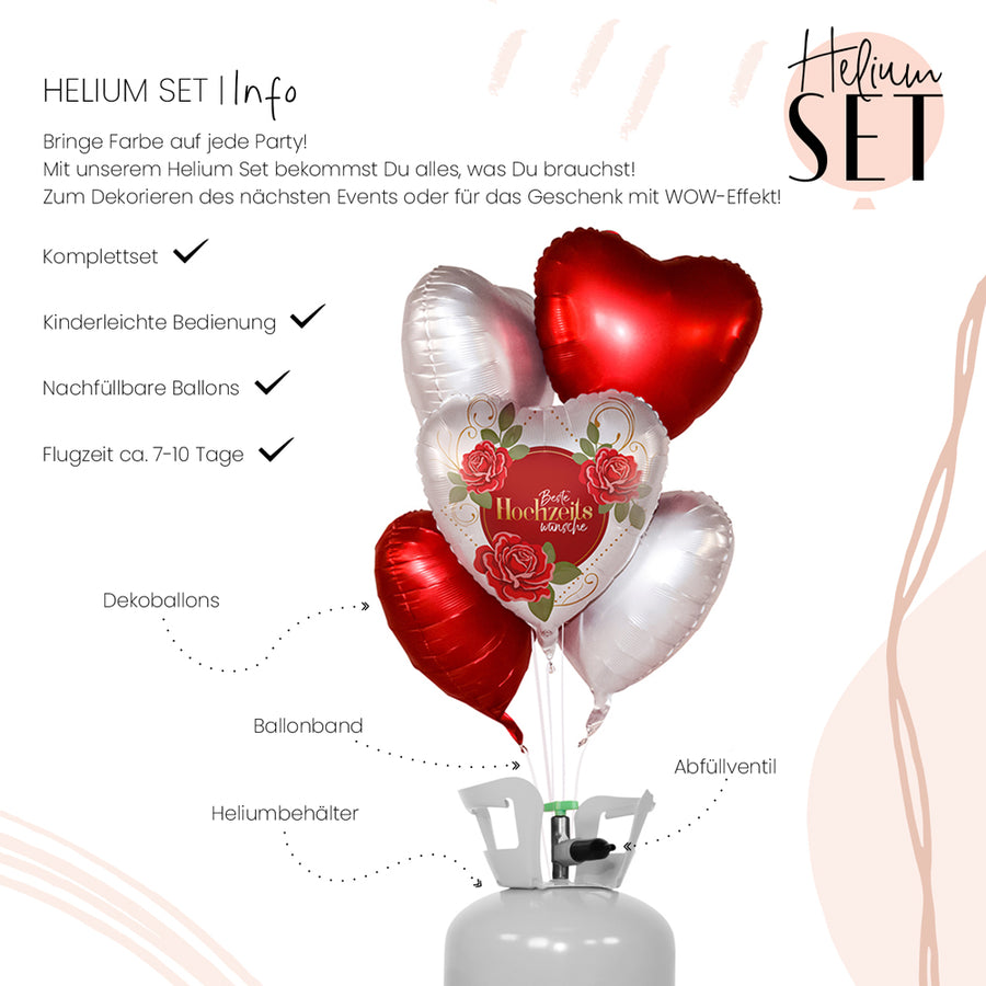 Helium Set - Hochzeitswünsche