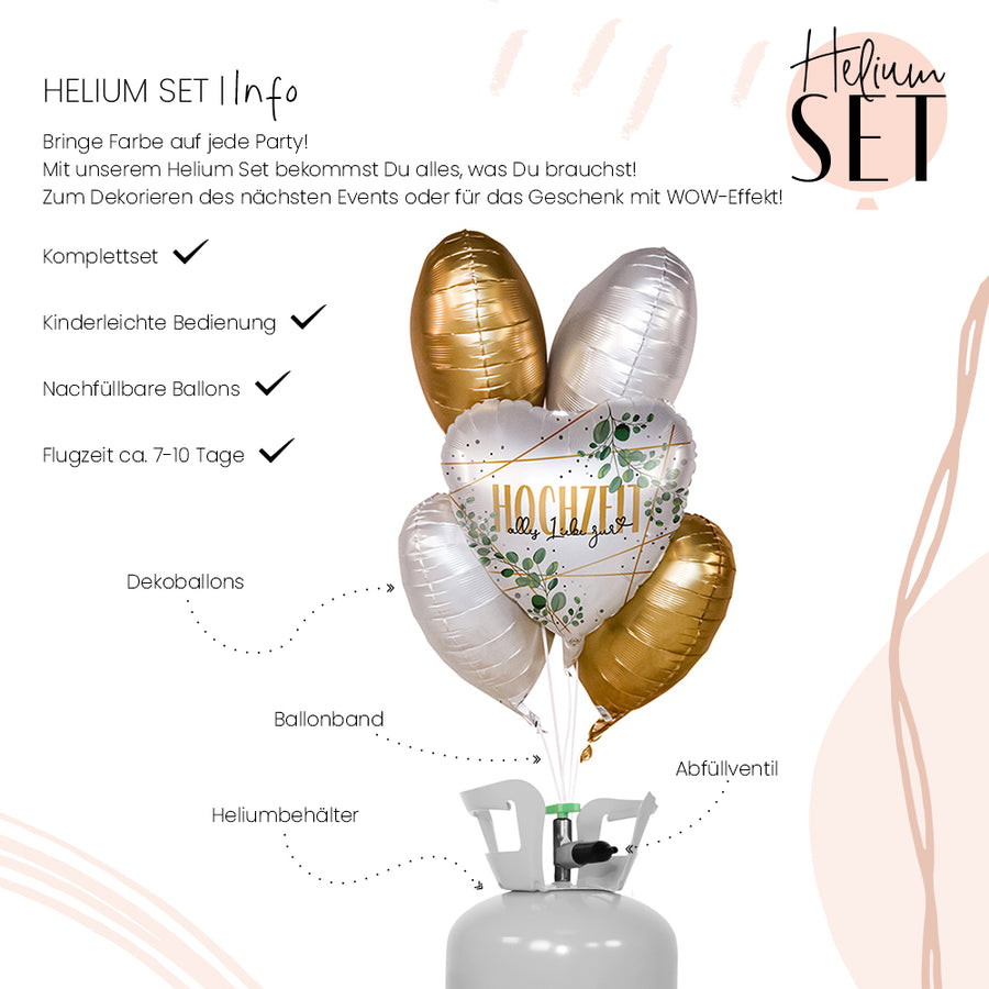 Helium Set - Hochzeit Eukalyptus