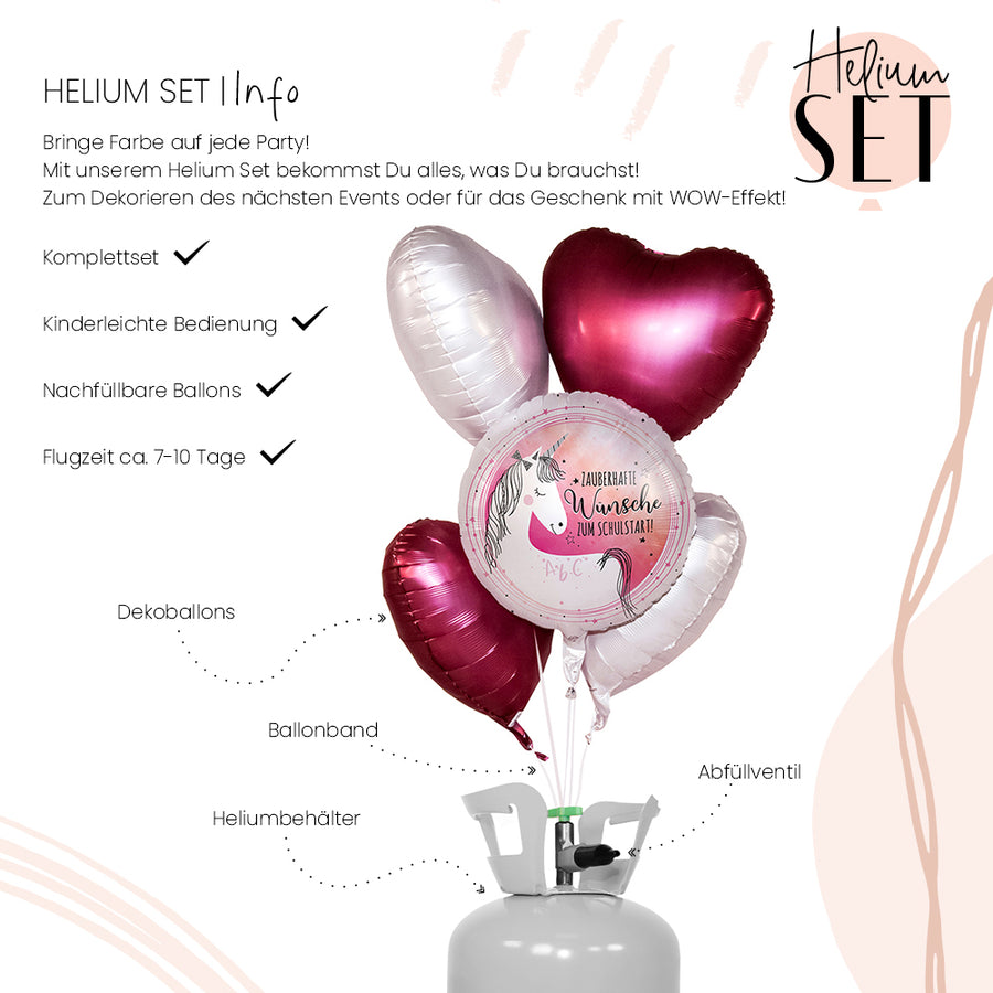 Helium Set - Schulstart Einhorn