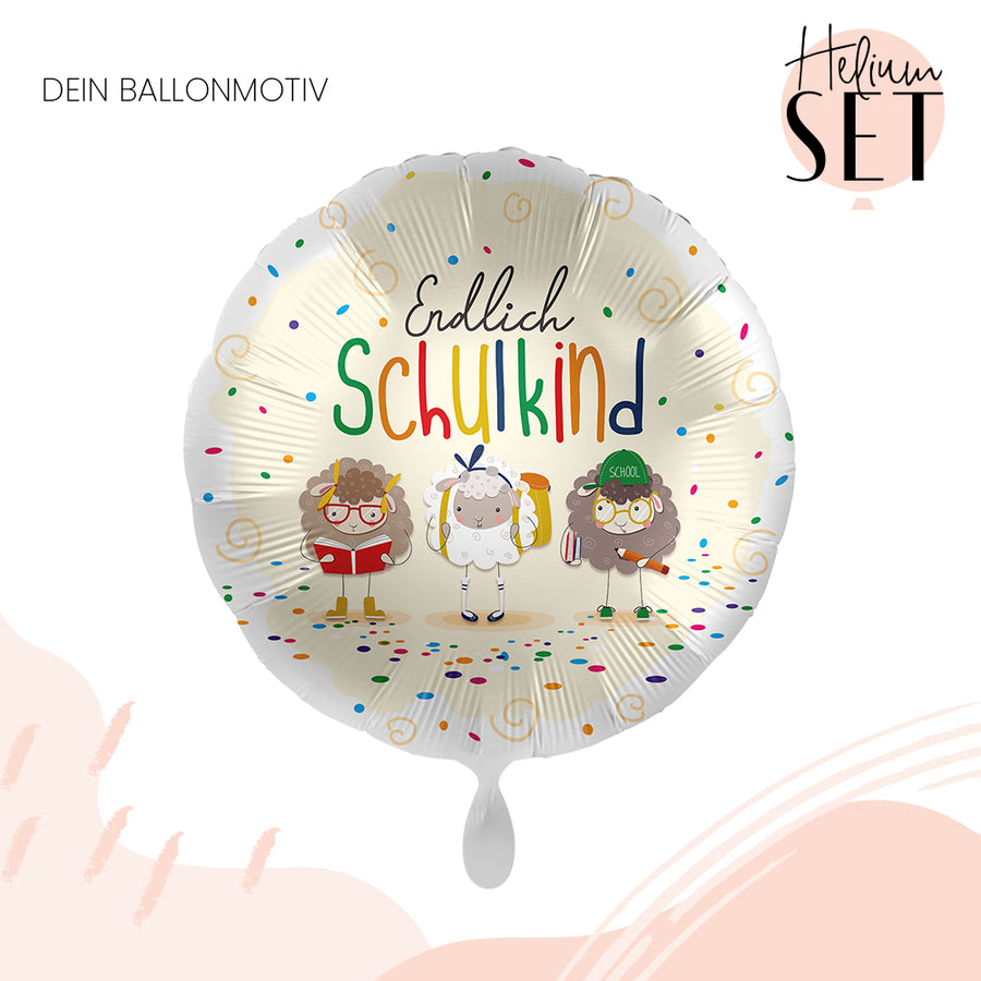 Helium Set - Endlich Schulkind Schafe