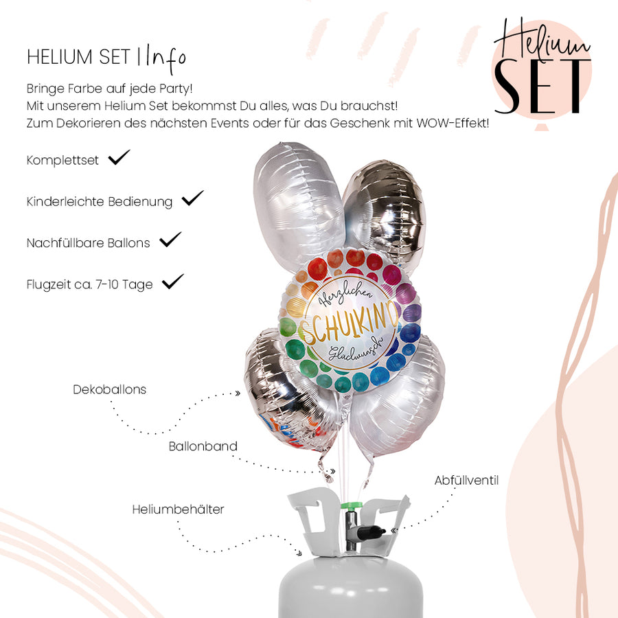 Helium Set - Schulkind Glückwunsch