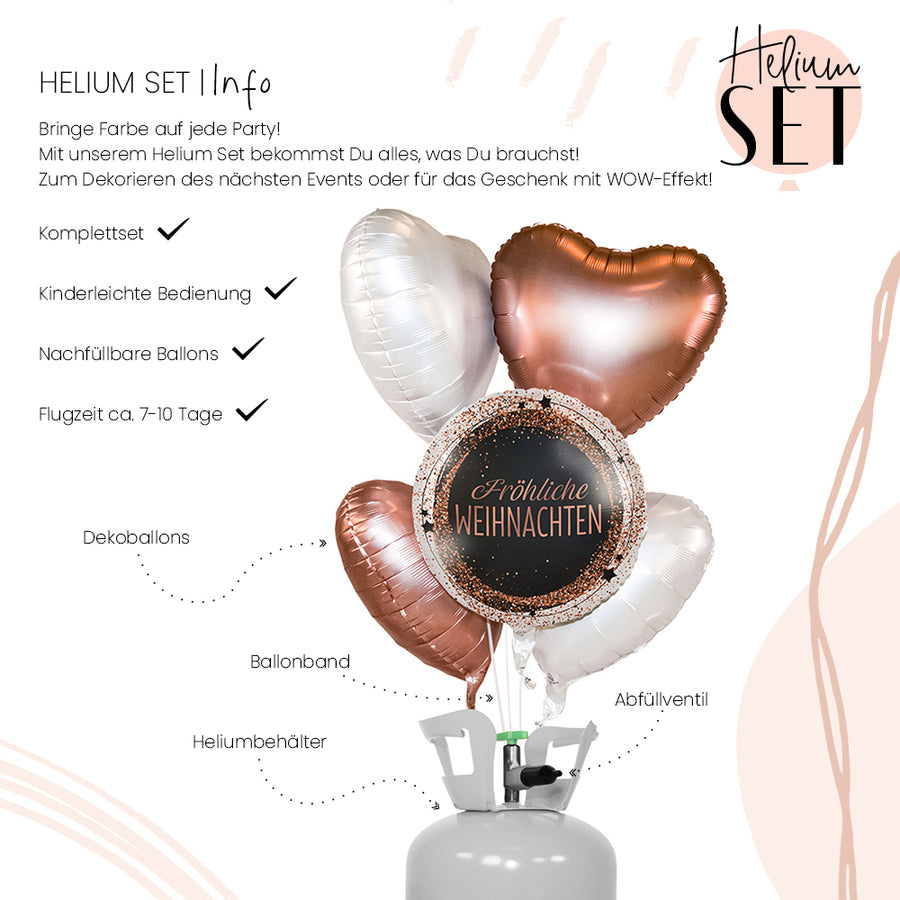 Helium Set - Weihnachten Rosegold