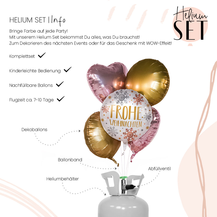 Helium Set - Weihnachten Snowflakes