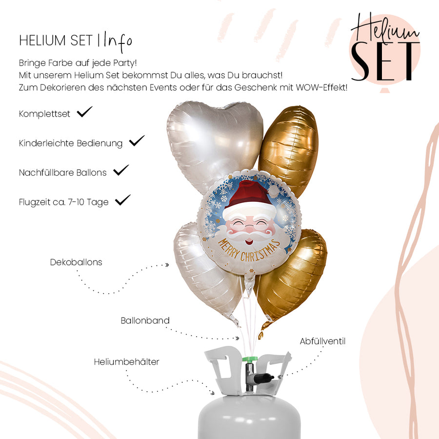 Helium Set - Santa Merry Christmas