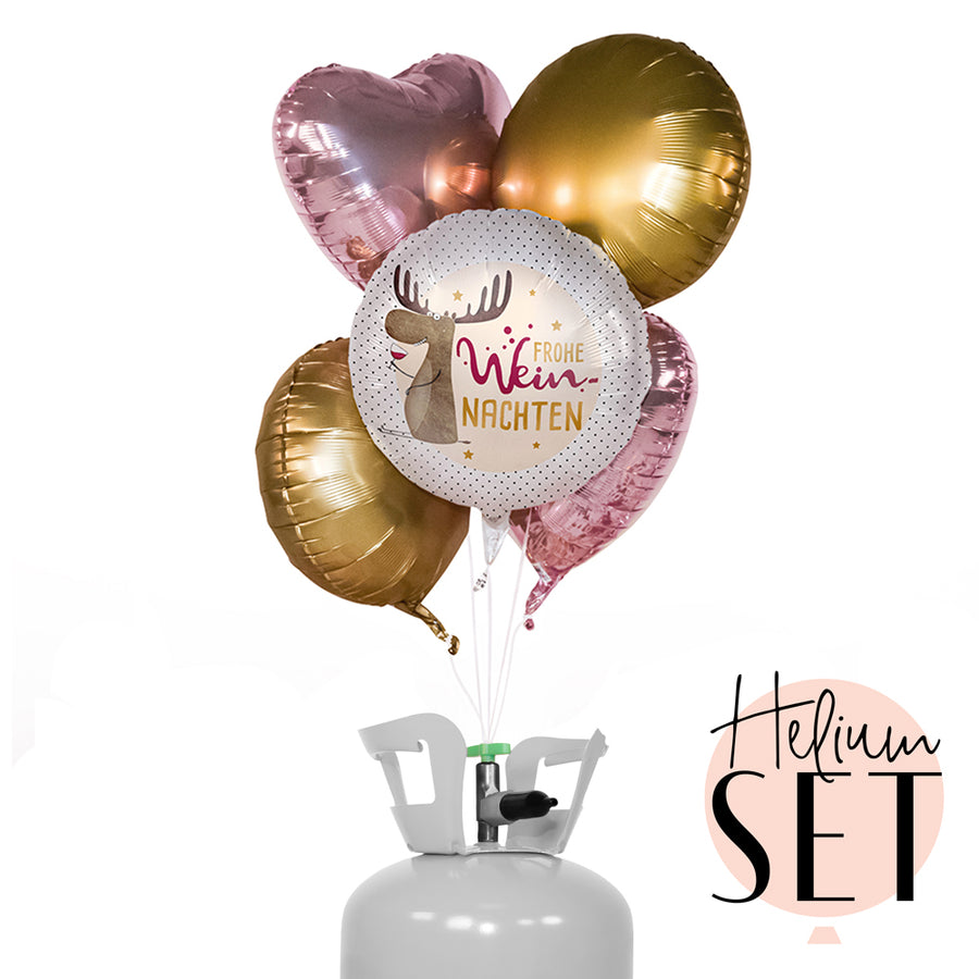 Helium Set - Cute Reindeer with Wine