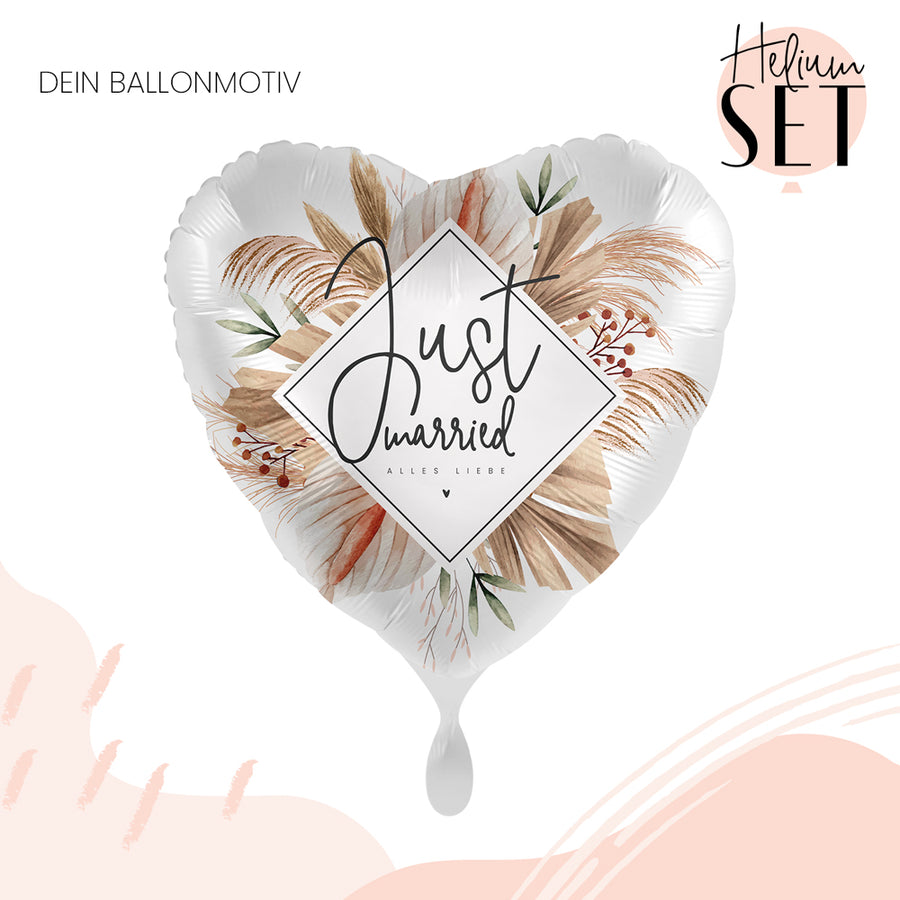 Helium Set - Natural Pampas Wedding