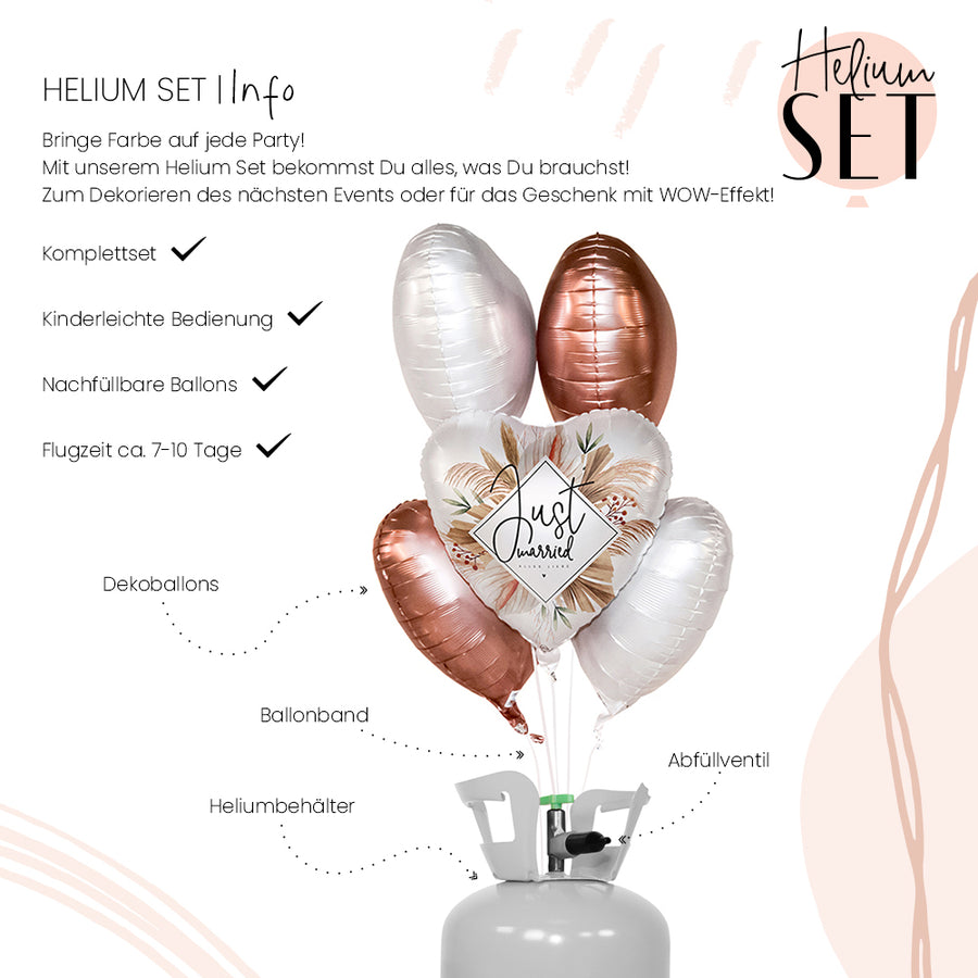 Helium Set - Natural Pampas Wedding