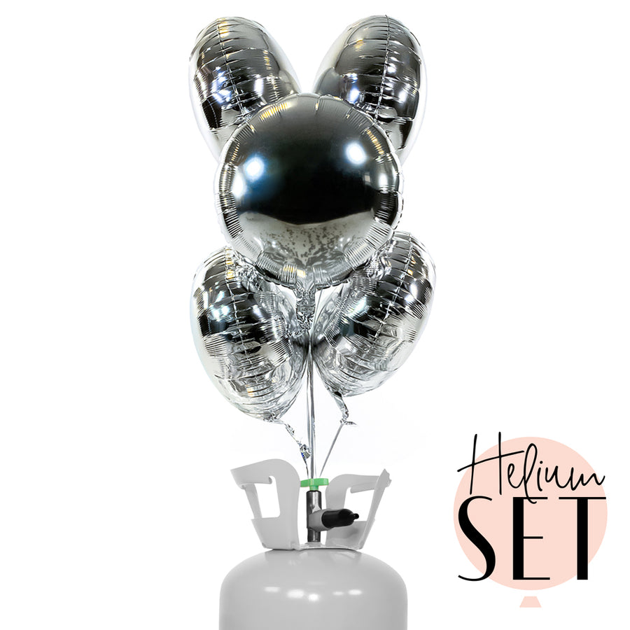 Helium Set - Glossy - Pure Silver - Rund