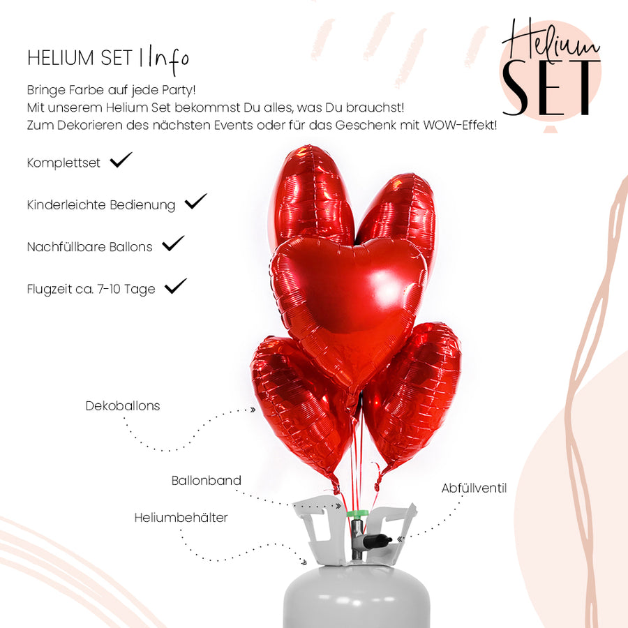 Helium Set - Glossy - Hot Love - Herz