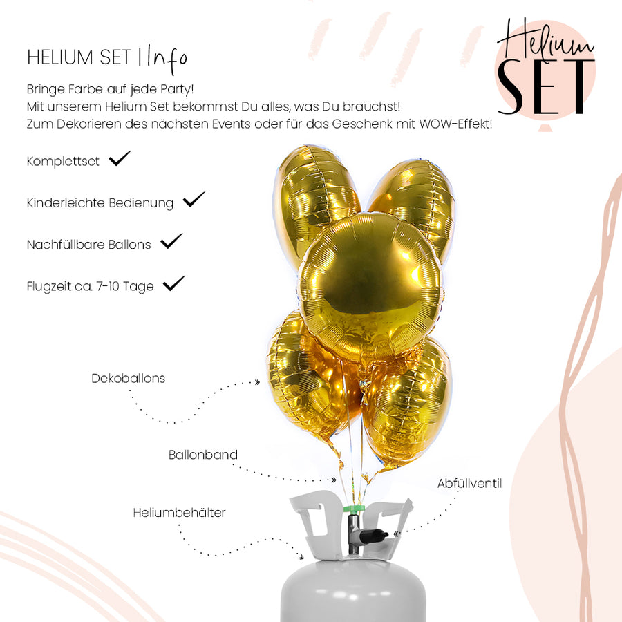 Helium Set - Glossy - YOU´RE GOLD, Baby! - Rund