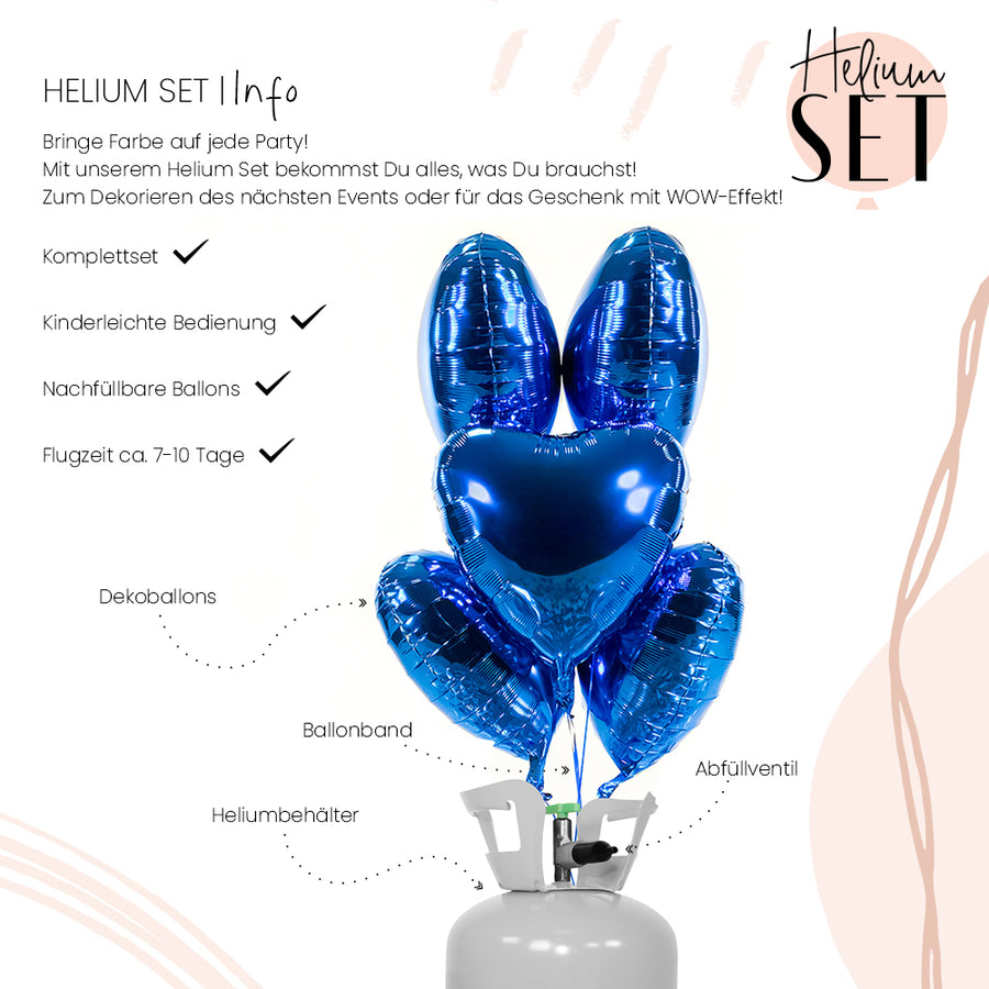 Helium Set - Glossy - Saphir Blue - Herz