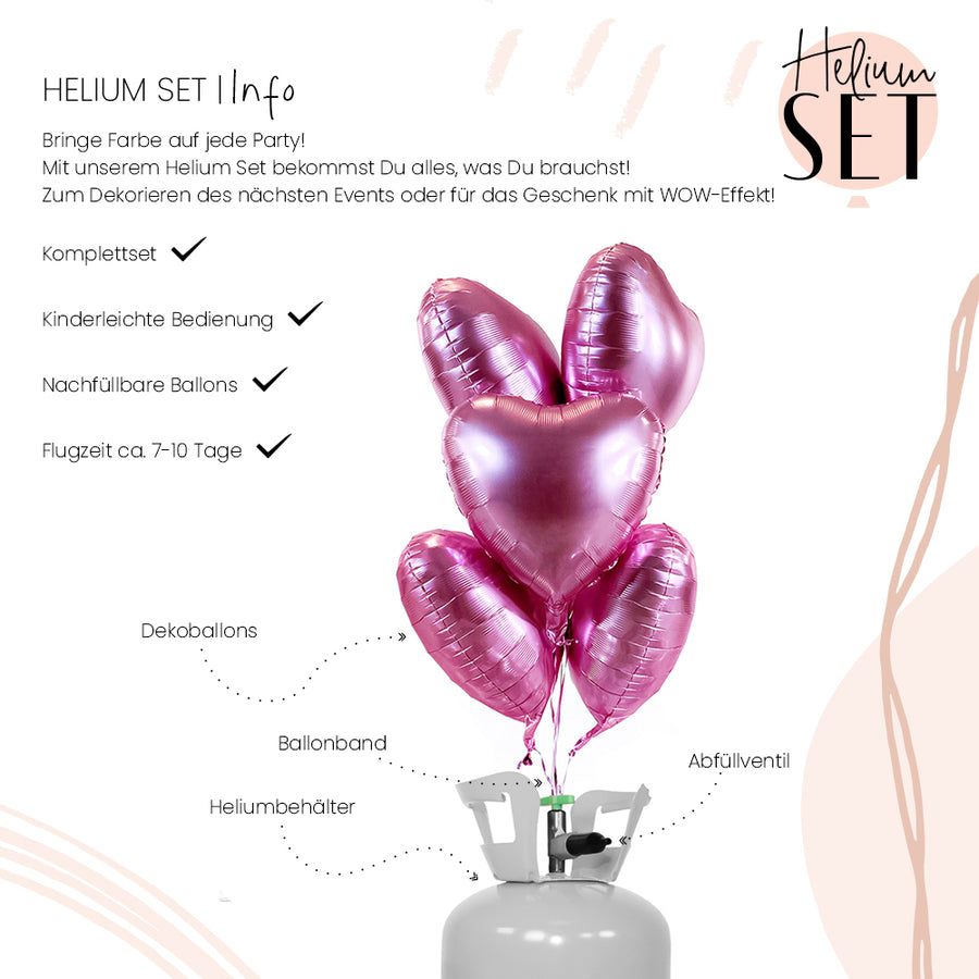 Helium Set - Matte - Cotton Candy - Herz