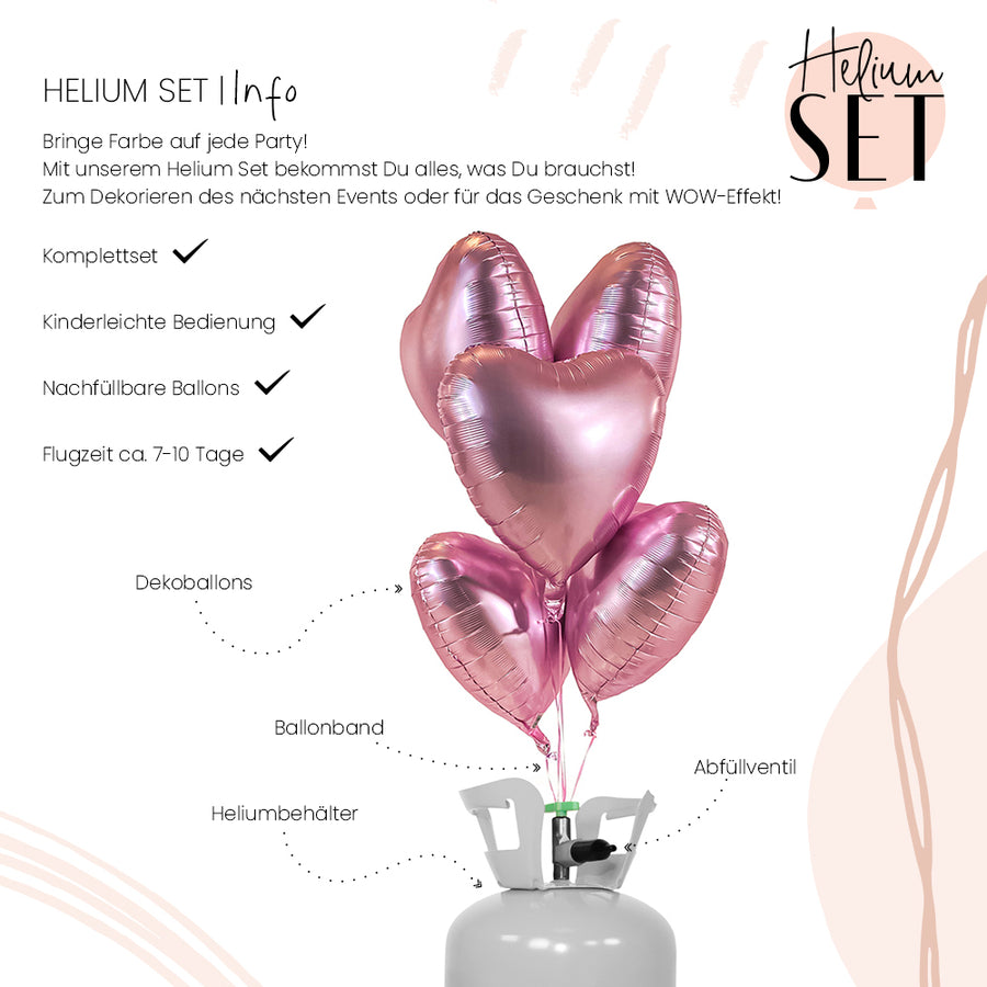 Helium Set - Matte - Blush Baby - Herz