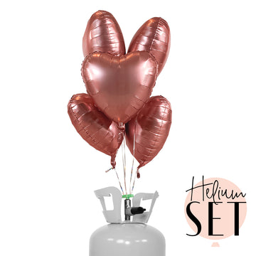 Helium Set - Matte - Royal Rosegold - Herz