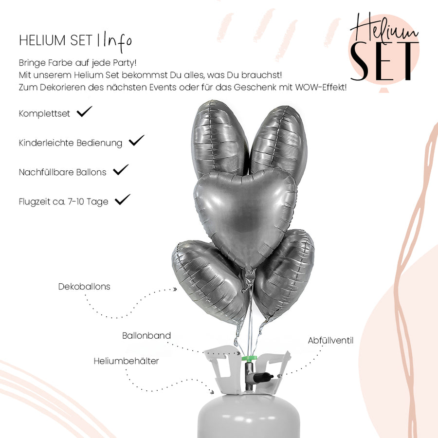 Helium Set - Matte - Pure Silver -Herz