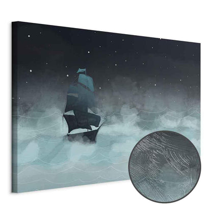 Leinwandbild - Night Waves (1 Part) Wide - Second Variant