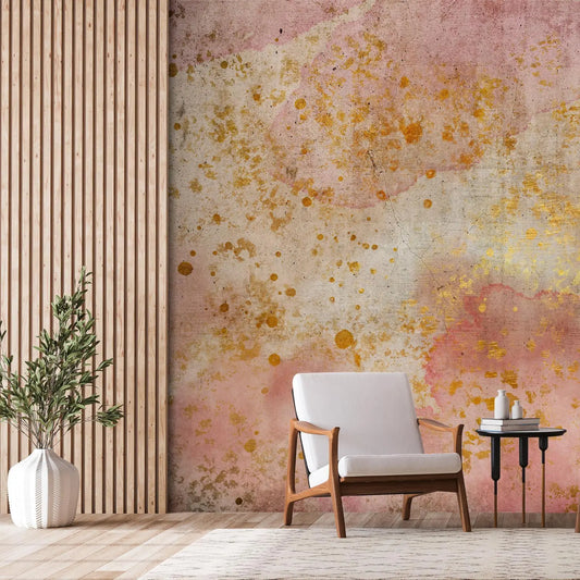 Fototapete Goldene Blasen – Elegantes Design mit Glanz-Effekt Sawelt