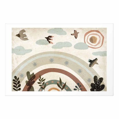 Poster - Rainbow and Birds