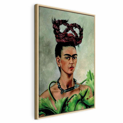Leinwandbild - Frida Kahlo – Self-Portrait with Braid