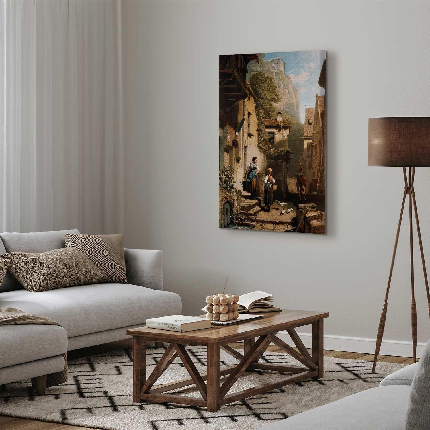 Leinwandbild - Im Dachstübchen (Carl Spitzweg) Artgeist