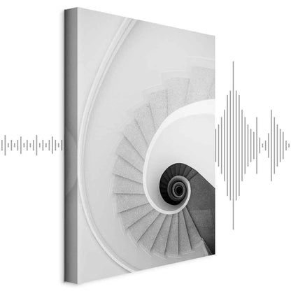 Leinwandbild - White Stairs (1 Part) Vertical