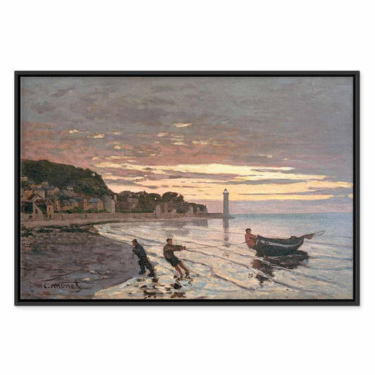 Leinwandbild - Claude Monet – Hauling a Boat Ashore, Honfleur