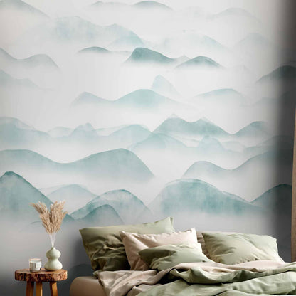 Fototapete - Mountains in the Fog