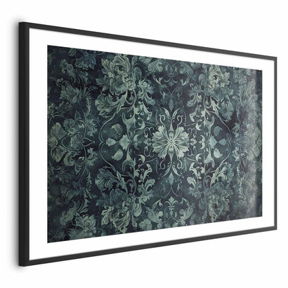 Poster - Carpet Ornaments in Emerald Shades Artgeist