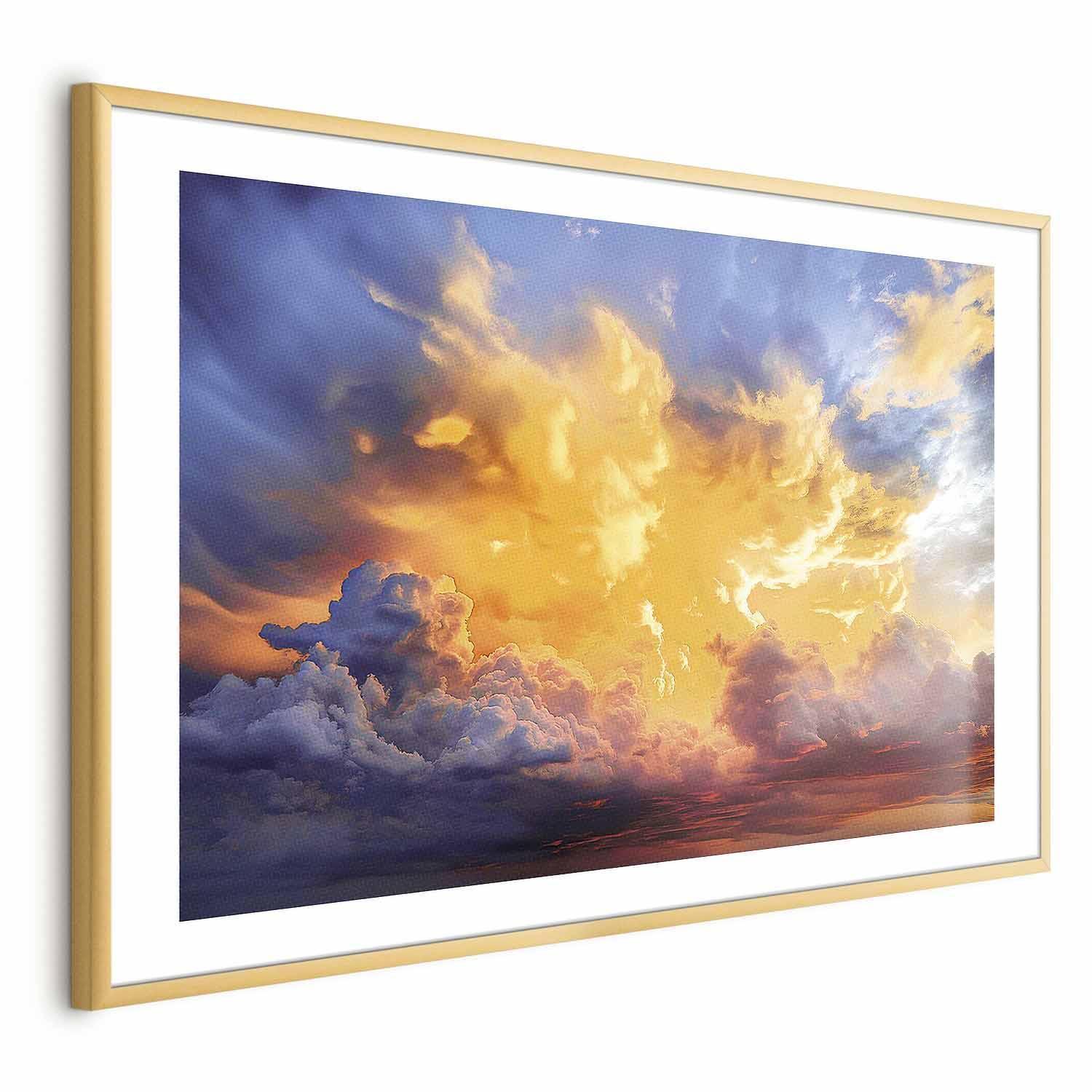 Poster - Beautiful Sunset - clouds in warm shades Artgeist