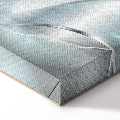 Leinwandbild - Sparkling Dandelions (5 Parts) Blue Wide